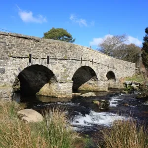 Postbridge Devon Print: East Dart River Bridge