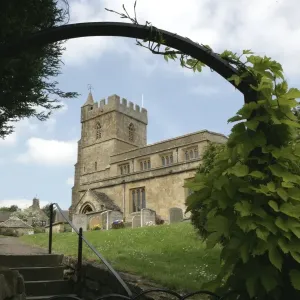 Bourton on the Hill Print - Cotswold Stone Church in Gloucestershire Bourton on the Hill Print - Cotswold Stone Church in Gloucestershire