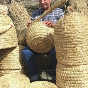 David Chubb Making Bee-Skeps in the Cotswolds Print David Chubb Making Bee-Skeps in the Cotswolds Print