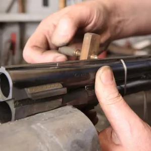 Gunsmith Graham Ball at John Fosters Carlton Print Gunsmith Graham Ball at John Fosters Carlton Print