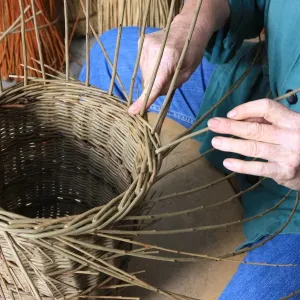 Willow Basket Maker Norah Kennedy in Stroud Valley Print Willow Basket Maker Norah Kennedy in Stroud Valley Print