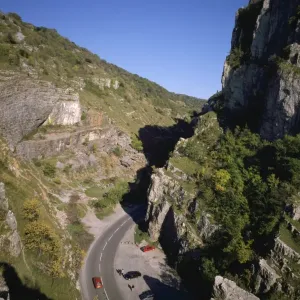 Cheddar Gorge Print, a 450ft High Cliff Landscape