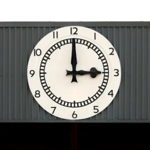 The Clock Print, a photograph of the Arsenal Stadium's South Stand The Clock Print, a photograph of the Arsenal Stadium's South Stand