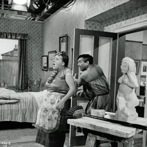 The Rebel (1961) Print - Irene Handl and Tony Hancock on set The Rebel (1961) Print - Irene Handl and Tony Hancock on set