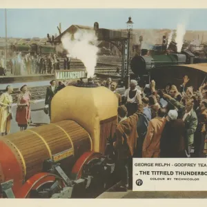 Colour Lobby Card Print of Titfield Thunderbolt Train Station Scene Colour Lobby Card Print of Titfield Thunderbolt Train Station Scene