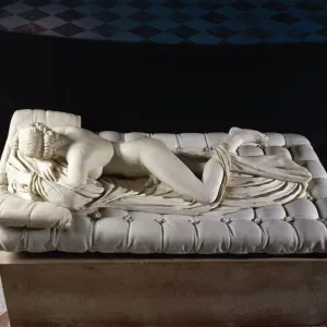Print of a Sleeping Hermaphrodite Marble Statue from the Roman Baths Print of a Sleeping Hermaphrodite Marble Statue from the Roman Baths