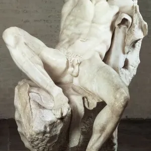 Print of a sleeping Roman marble satyr Print of a sleeping Roman marble satyr