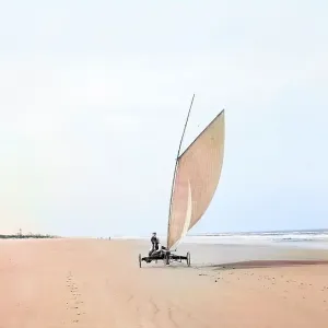 Beach Sailing, Ormond Beach, Florida, USA, Detroit Publishing Company, 1903 Beach Sailing, Ormond Beach, Florida, USA, Detroit Publishing Company, 1903
