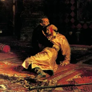 Ivan the Terrible killing his son Print