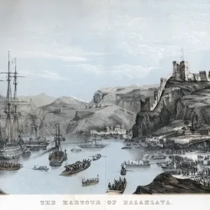Crimean War Print: Balaclava Harbour Unloading Crimean War Print: Balaclava Harbour Unloading