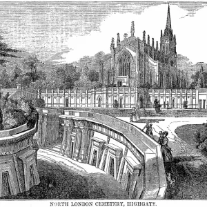 North London Cemetery Print North London Cemetery Print