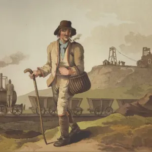 Print of The Pitman from George Walker's Costume of Yorkshire, 1814 Print of The Pitman from George Walker's Costume of Yorkshire, 1814