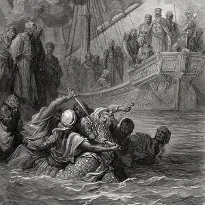 Print of the Death of Almoadam during the Seventh Crusade Print of the Death of Almoadam during the Seventh Crusade
