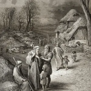 Pilgrims Fed by Peasants Print Pilgrims Fed by Peasants Print