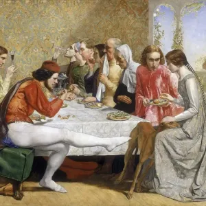 John Everett Millais Print - Isabella in a medieval setting John Everett Millais Print - Isabella in a medieval setting
