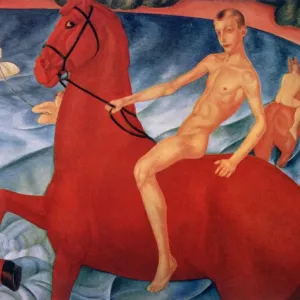 Print of The Bathing of a Red Horse, 1912 oil on canvas Print of The Bathing of a Red Horse, 1912 oil on canvas