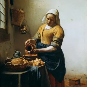 Jan Vermeer's The Servant print, c1660, oil on canvas Jan Vermeer's The Servant print, c1660, oil on canvas