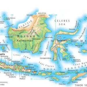 Indonesia Map Print Indonesia Map Print