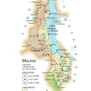 Malawi Map Print Malawi Map Print