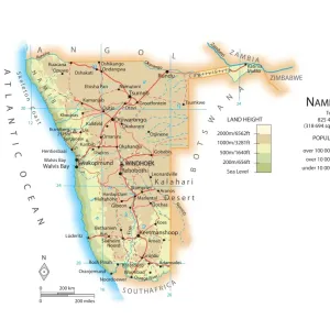 Karte von Namibien Karte von Namibien