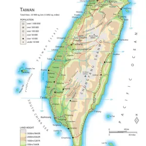 Taiwan Map Print Taiwan Map Print