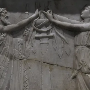 Ancient Greece Print - Marble Relief Slab Detail Ancient Greece Print - Marble Relief Slab Detail