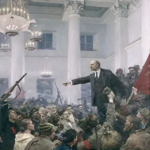 Lenin Declaring Soviet Power Print Lenin Declaring Soviet Power Print