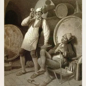 19th Century Wine Cellar Print 19th Century Wine Cellar Print