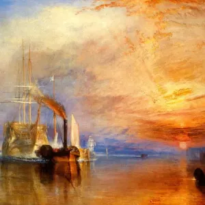 Print of The Fighting Temeraire, a 1839 oil painting by J.M.W. Turner Print of The Fighting Temeraire, a 1839 oil painting by J.M.W. Turner