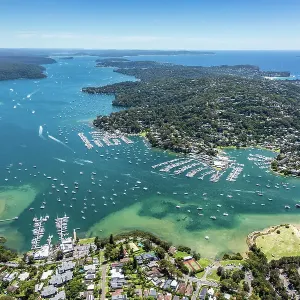 Pittwater Aerial View Print Pittwater Aerial View Print