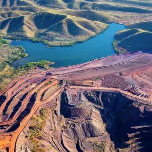 Argyle Diamond Mine Aerial View Print Argyle Diamond Mine Aerial View Print