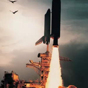 Print of Space Shuttle Discovery Launch Print of Space Shuttle Discovery Launch