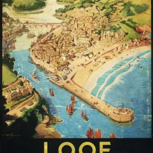 Looe Print, Cornwall GWR Poster, 1930 Looe Print, Cornwall GWR Poster, 1930