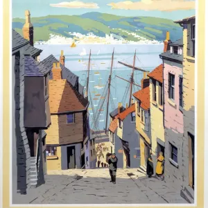 Print of Come to Old World Cornwall, a 1931 GWR poster Print of Come to Old World Cornwall, a 1931 GWR poster