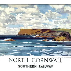 Norman Wilkinson's Print of North Cornwall by Southern Railway, 1947 Norman Wilkinson's Print of North Cornwall by Southern Railway, 1947