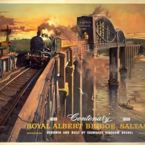 The Royal Albert Bridge Print, 1958