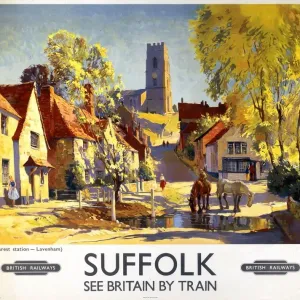 Suffolk Print, 1950s BR Poster Suffolk Print, 1950s BR Poster