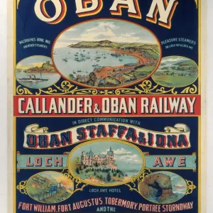 Oban Print - 1920s Railway Poster Oban Print - 1920s Railway Poster