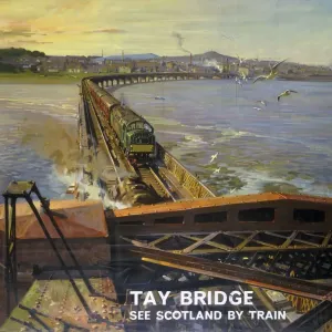 The Tay Bridge Print, a 1957 poster produced for British Railways The Tay Bridge Print, a 1957 poster produced for British Railways