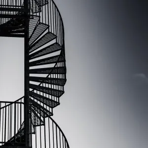 Spiral Stair Abstracts Print - Fire Escape Spiral