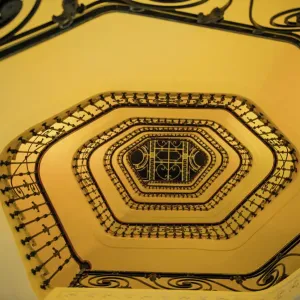 Low Angle View of Spiral Staircase Print in Cannes, France