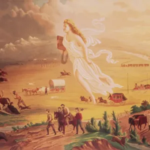 American Progress Print, Manifest Destiny, John Gast, 1872