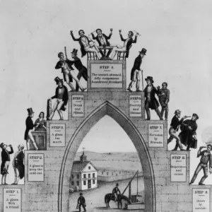 The Drunkard's Progress Print, circa 1850s