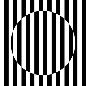 Circle and Parallel Lines Optical Art Print Circle and Parallel Lines Optical Art Print