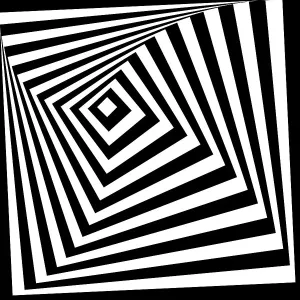 Spiral Pattern of Growing Squares Print (Optical Art) Spiral Pattern of Growing Squares Print (Optical Art)