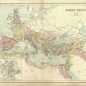 Mapa antiguo del Imperio Romano. Mapa antiguo del Imperio Romano.