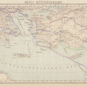 Las Misiones del Apóstol Pablo, litografía, publicada en 1886. Las Misiones del Apóstol Pablo, litografía, publicada en 1886.