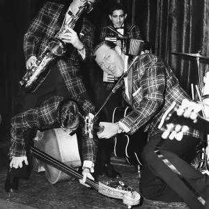 Bill Haley und seine Comets proben. Bill Haley und seine Comets proben.