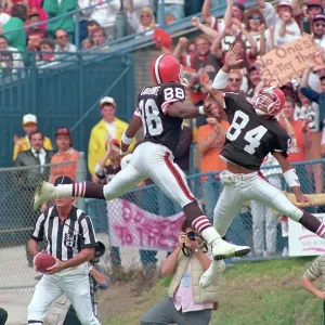 Teammates Giving High-Five Print, Cleveland Ohio 1989 Teammates Giving High-Five Print, Cleveland Ohio 1989
