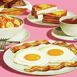 Full Breakfast Print - Captivating Art Illustrations Full Breakfast Print - Captivating Art Illustrations